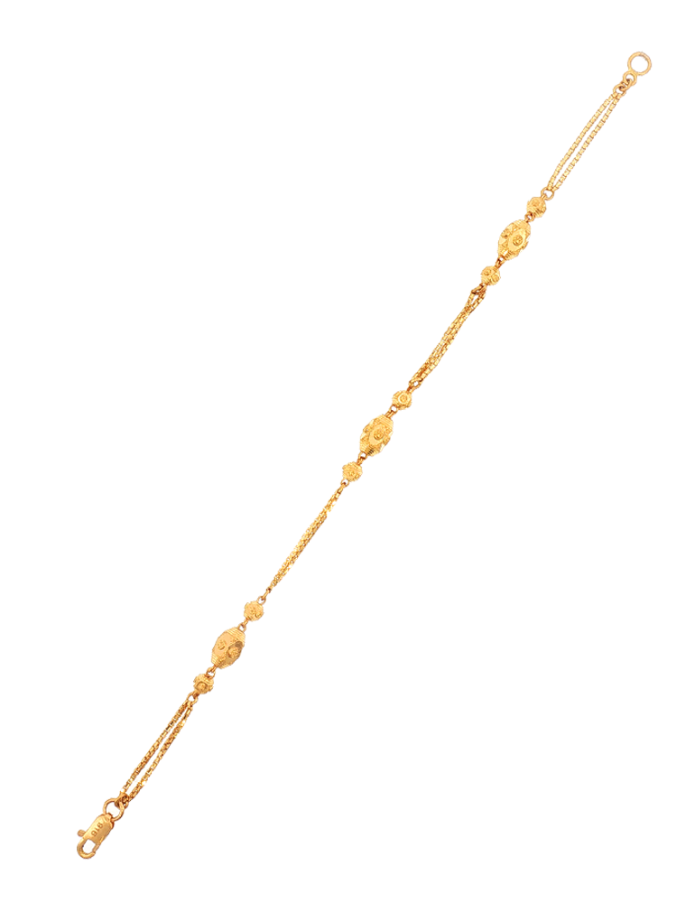 Hemangi Beadline Gold Bracelet - 22 Karat