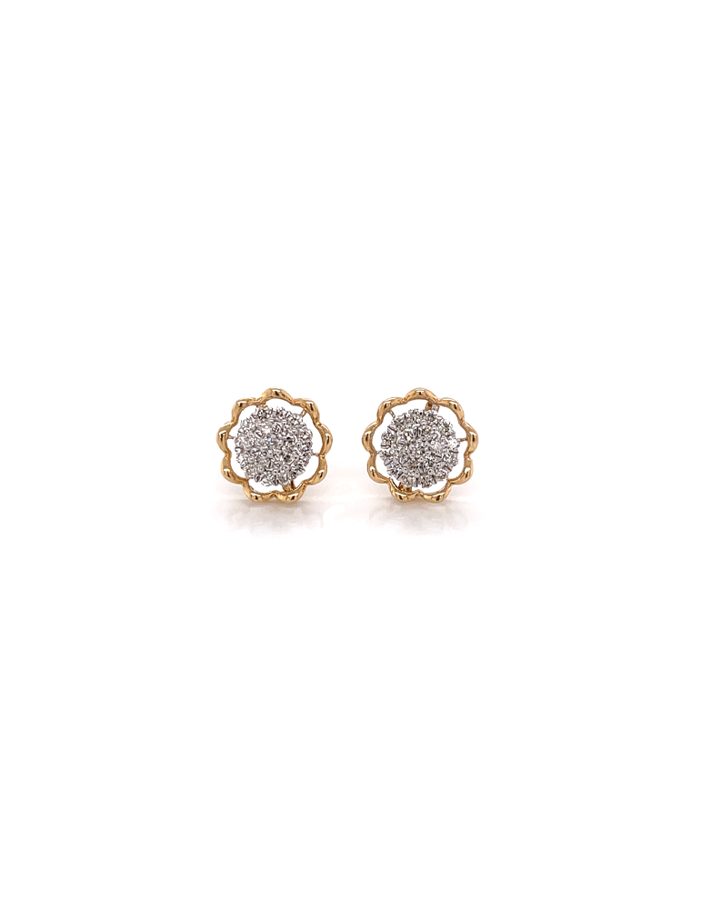 Diamond Gold Earrings In 18 Karat