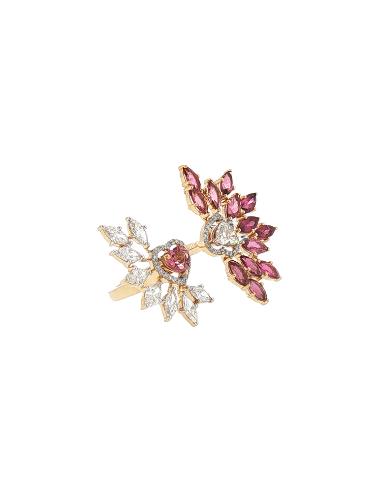 Blush Symphony Diamond Ring - 14 Karat