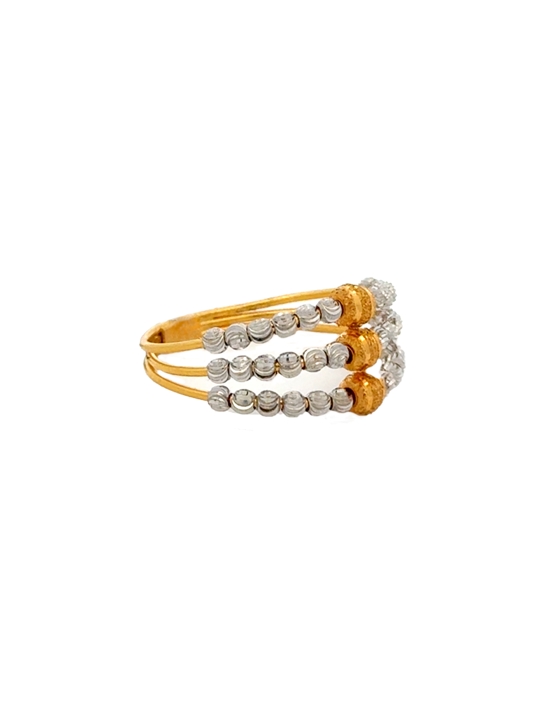 Dual Toned Gold Ring - 22 Karat