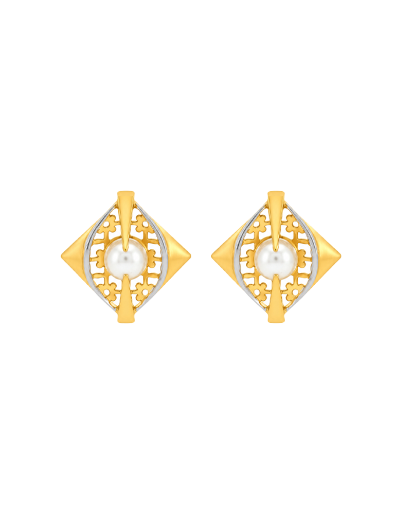 Sculpted Pearl Two-Tone Set - 22 Karat