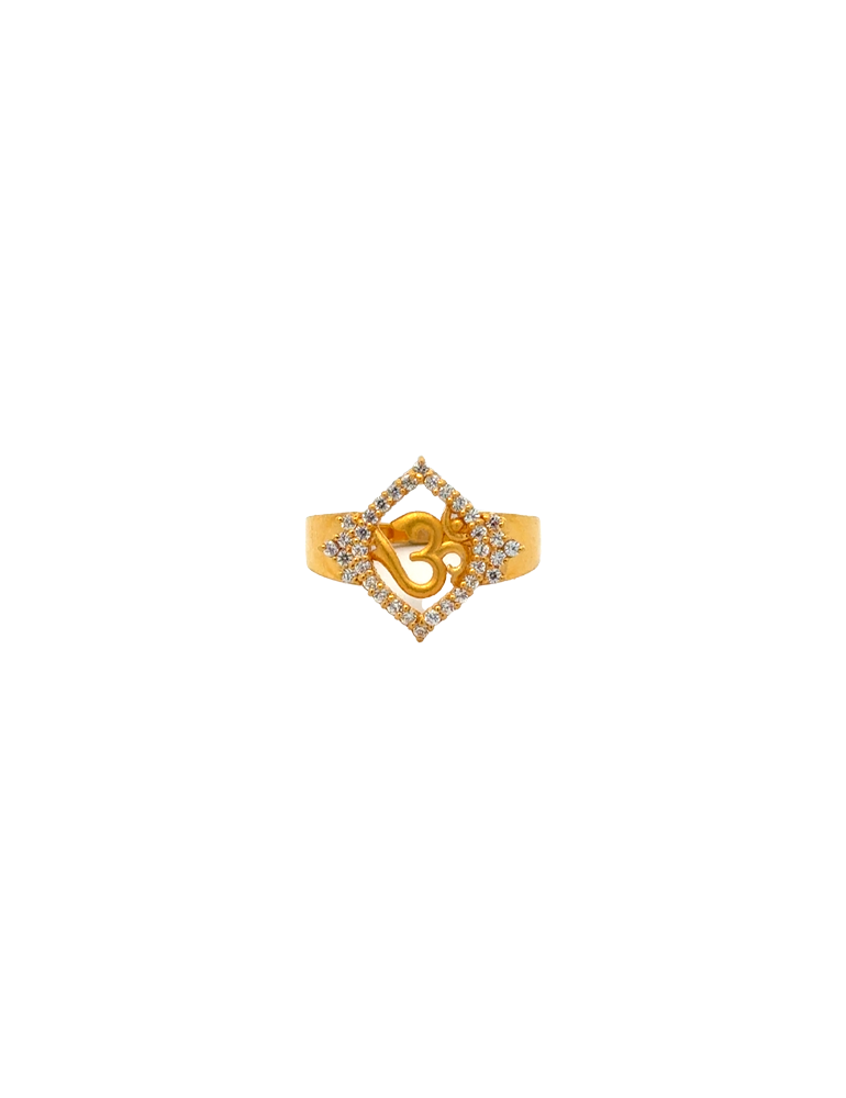 Divine OM Gold Ring 22 Karat