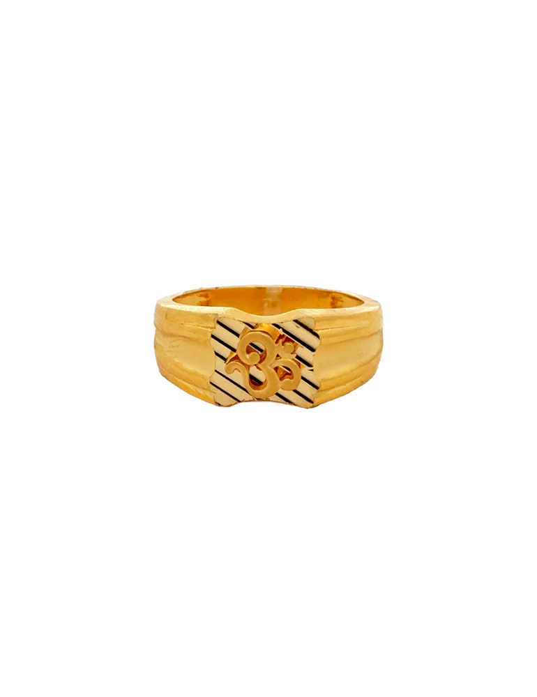 OM Gold Men's Ring 22 Karat