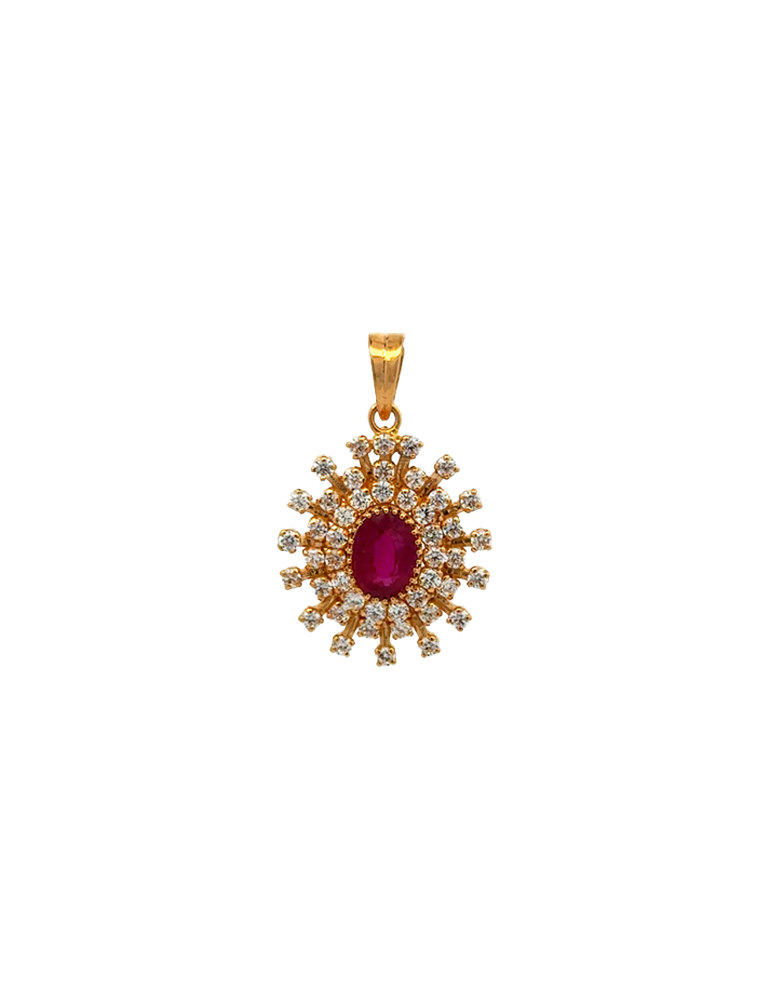Elegant Gold Pendant Set