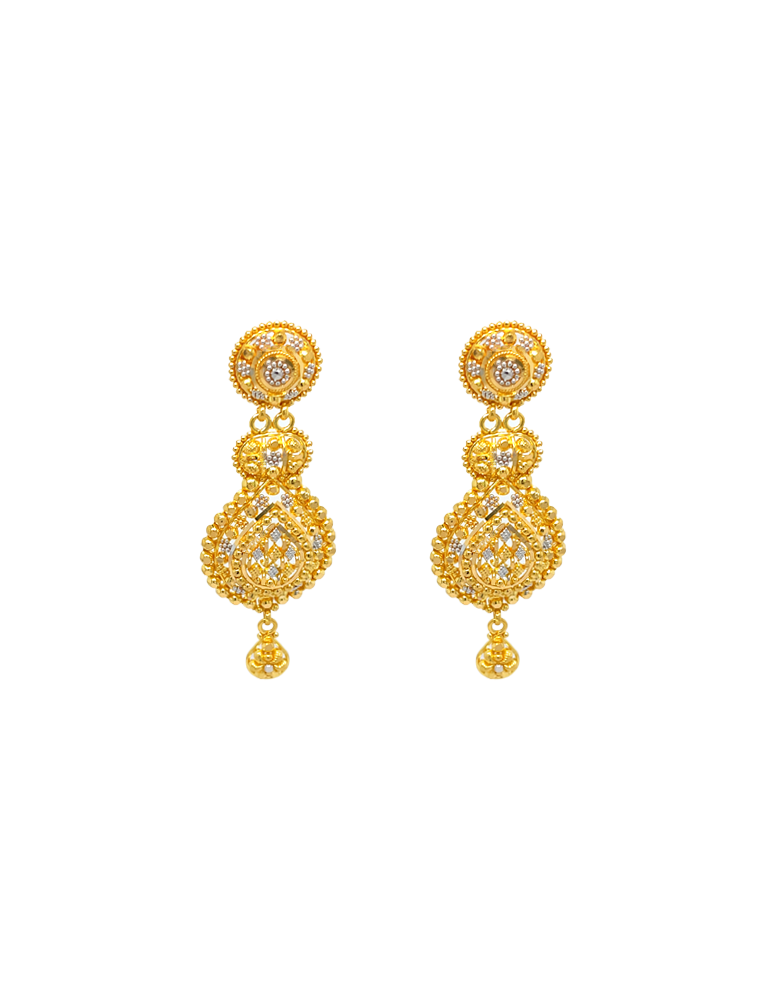 Gold Necklace Set with Earrings 22 Karat