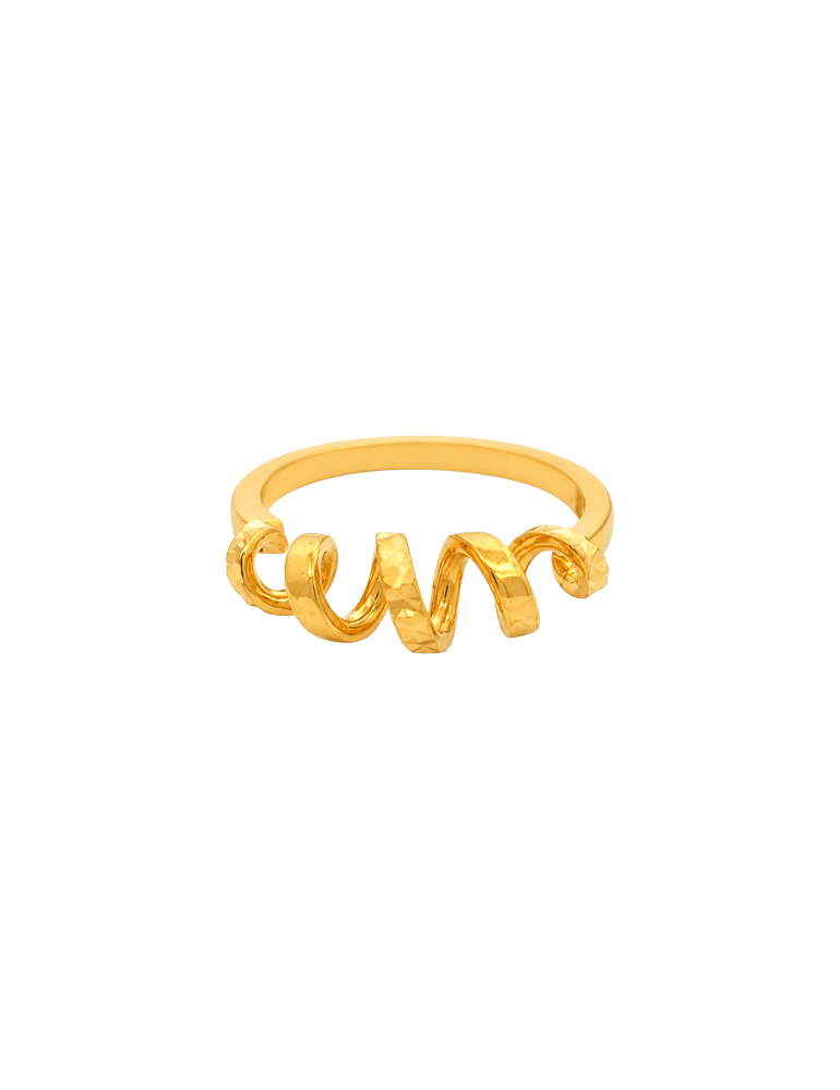 Valmora Sculpted Swirl Ring - 22 Karat