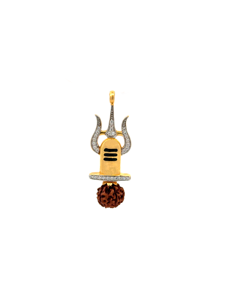 Gold Shiva Pendant - 22K