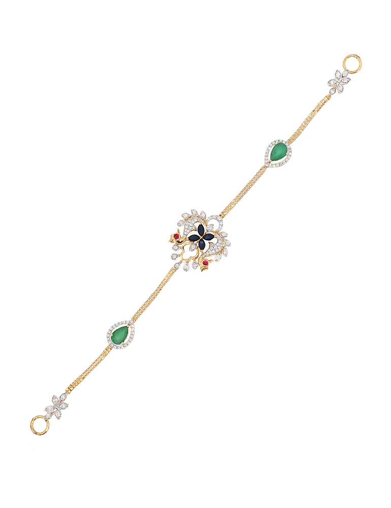 Emerald Garden Vine Pendant - 18 Karat