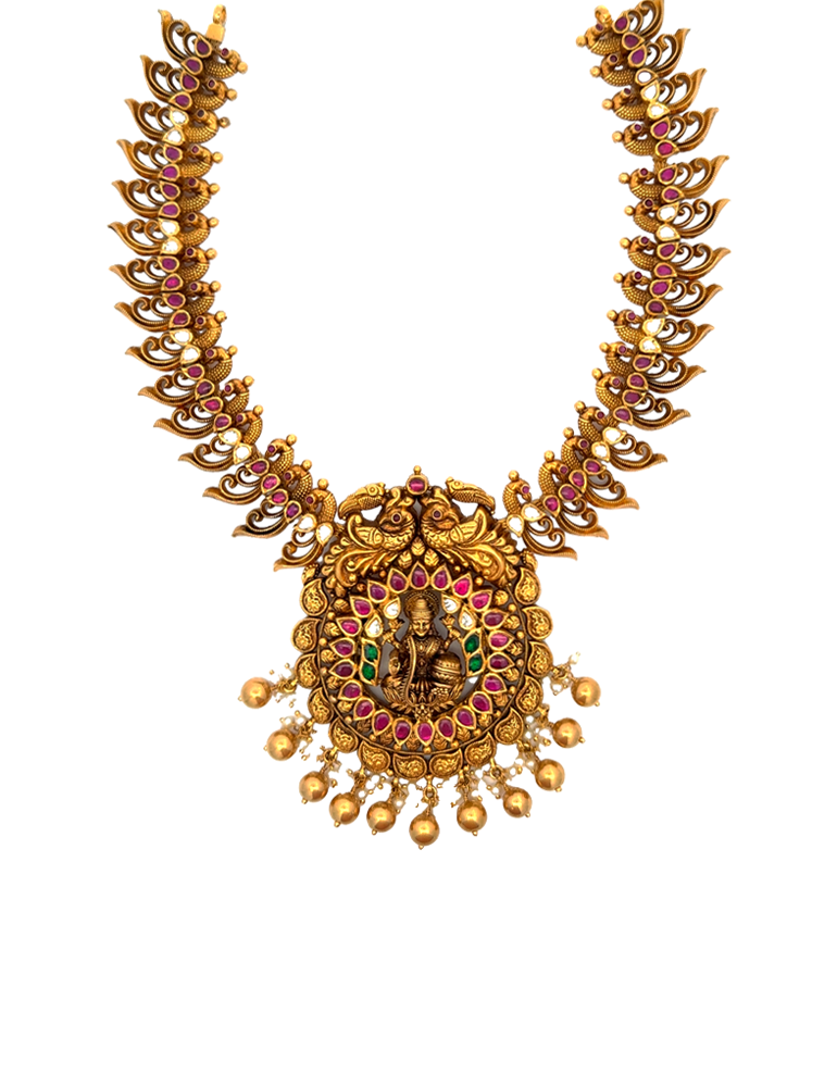 Gold Neckalce with Earrings - 22 Karat