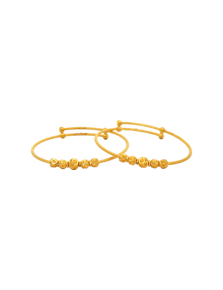 Gold Baby Bangle Bracelet - 22 Karat