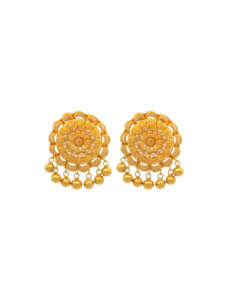 Gold Earrings - 22 Karat