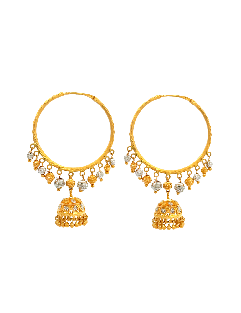 Mehfil Multi-Charm Jhumka Hoops 22 Karat