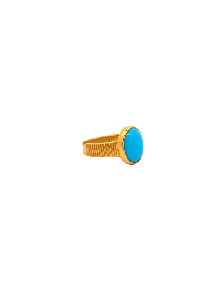 Gold Turquise Ring 22 Karat