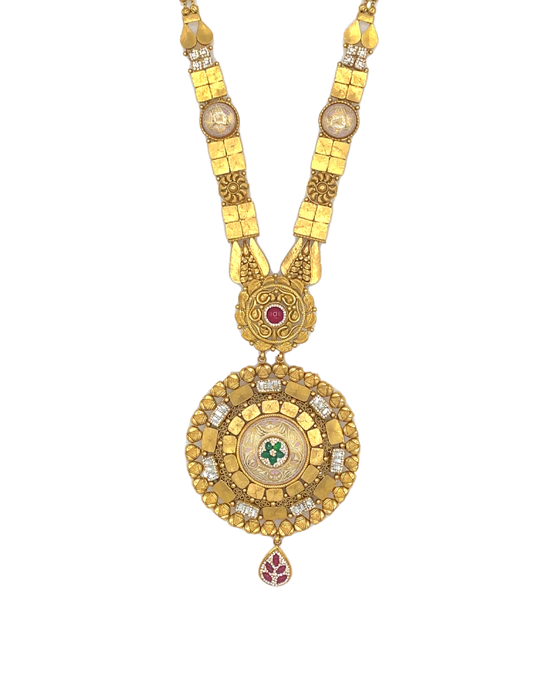 Gold Necklace Set with Earrings 22 Karat