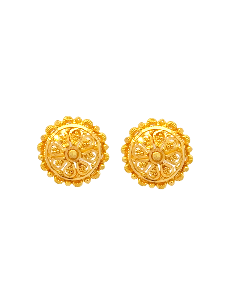 Gold Earing Studs - 22 Karat