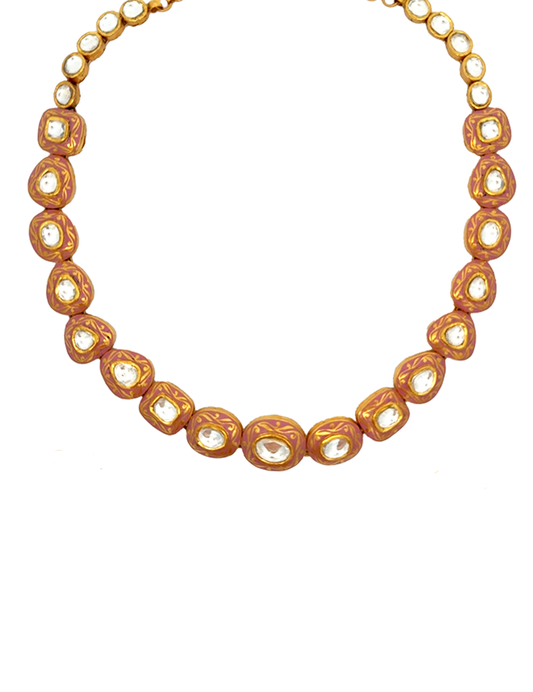 Gold Necklace Set With Earrings-22Karat