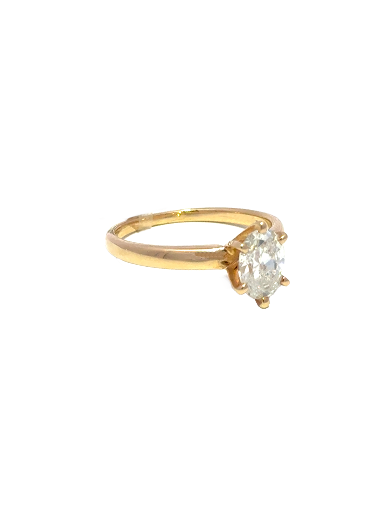 Diamond Yellow Gold Ring -18 Kt