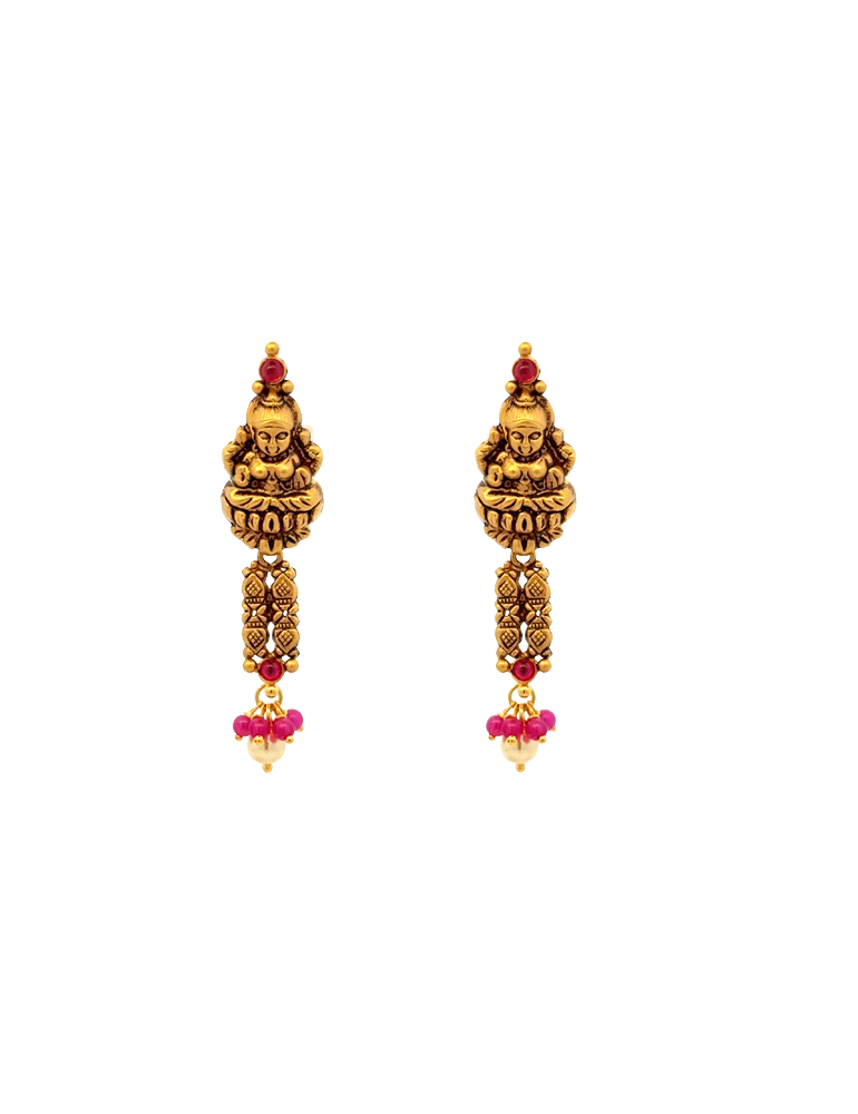 Aishwarya Lakshmi Heritage Choker with Earrings - 22 Karat