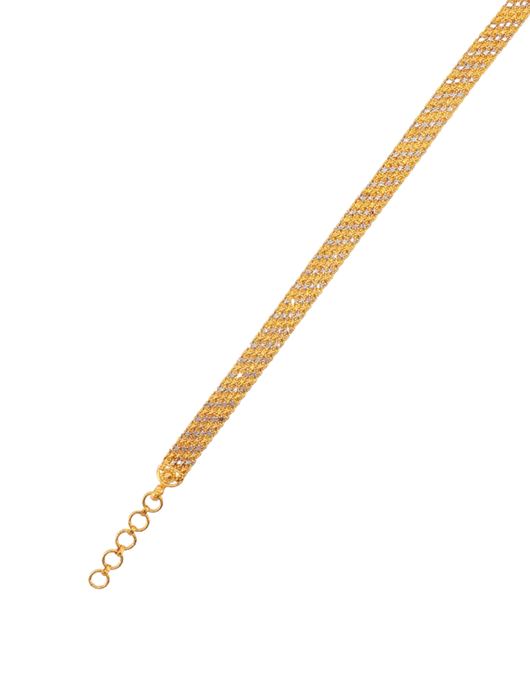 Kiranrekha Two-Tone Bracelet - 22 Karat