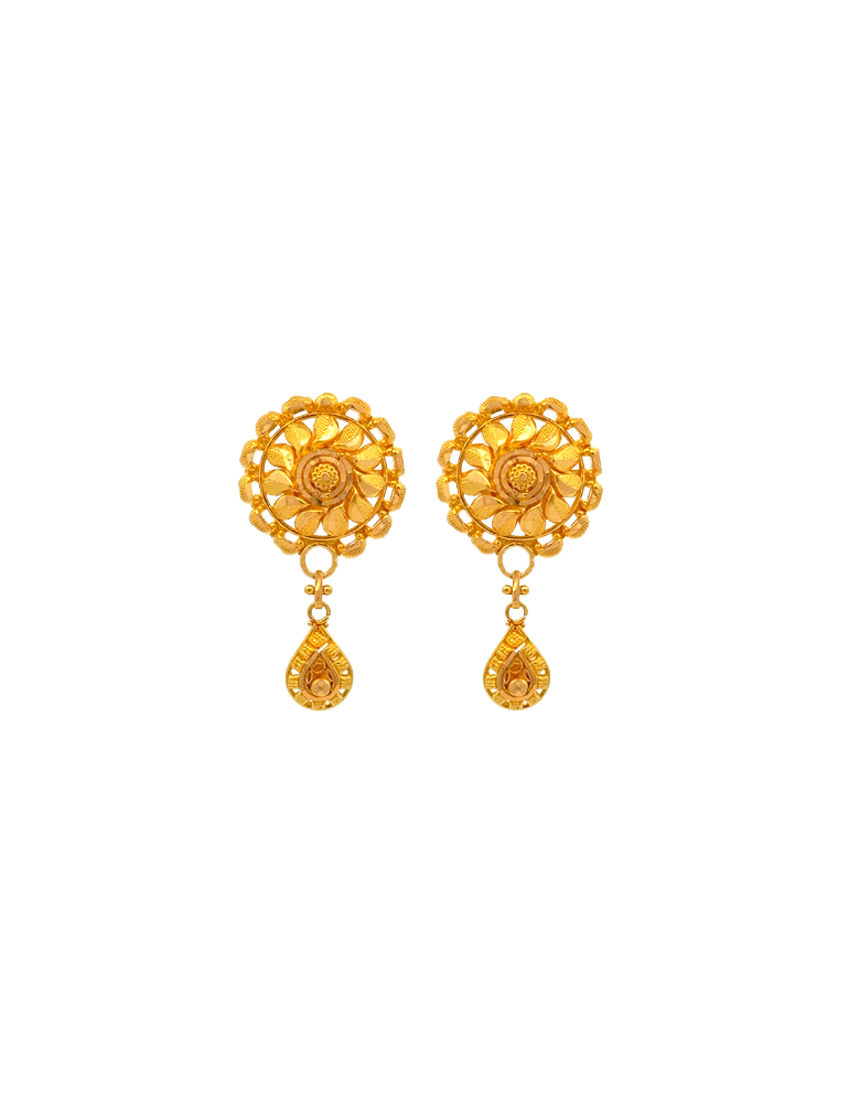 Gold Earrings - 22 Karat