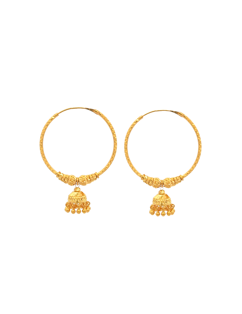 Gold Chandbali - 22 Karat