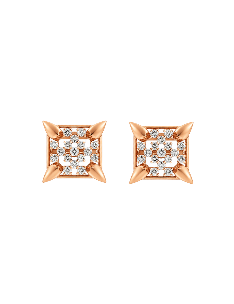 Maharani Petal Stud Earrings - 18 Karat