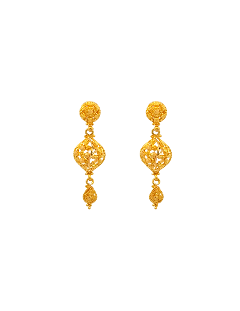 Gold Necklace Set with Earrings 22 Karat
