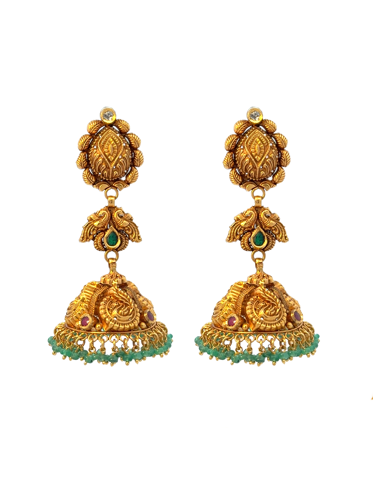 Gold Neckalce with Earrings - 22 Karat