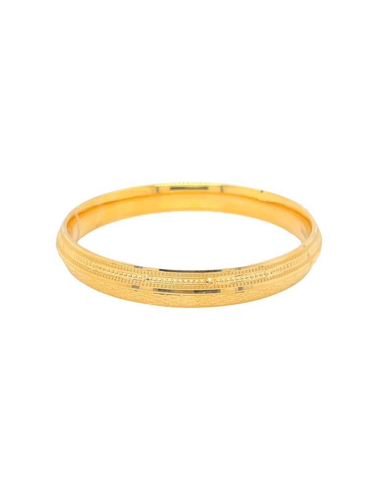 Gold Plain Men's Kada 22 Karat