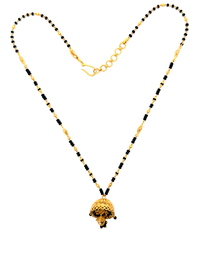 Jhumki Gold Mangalsutra 22 Karat