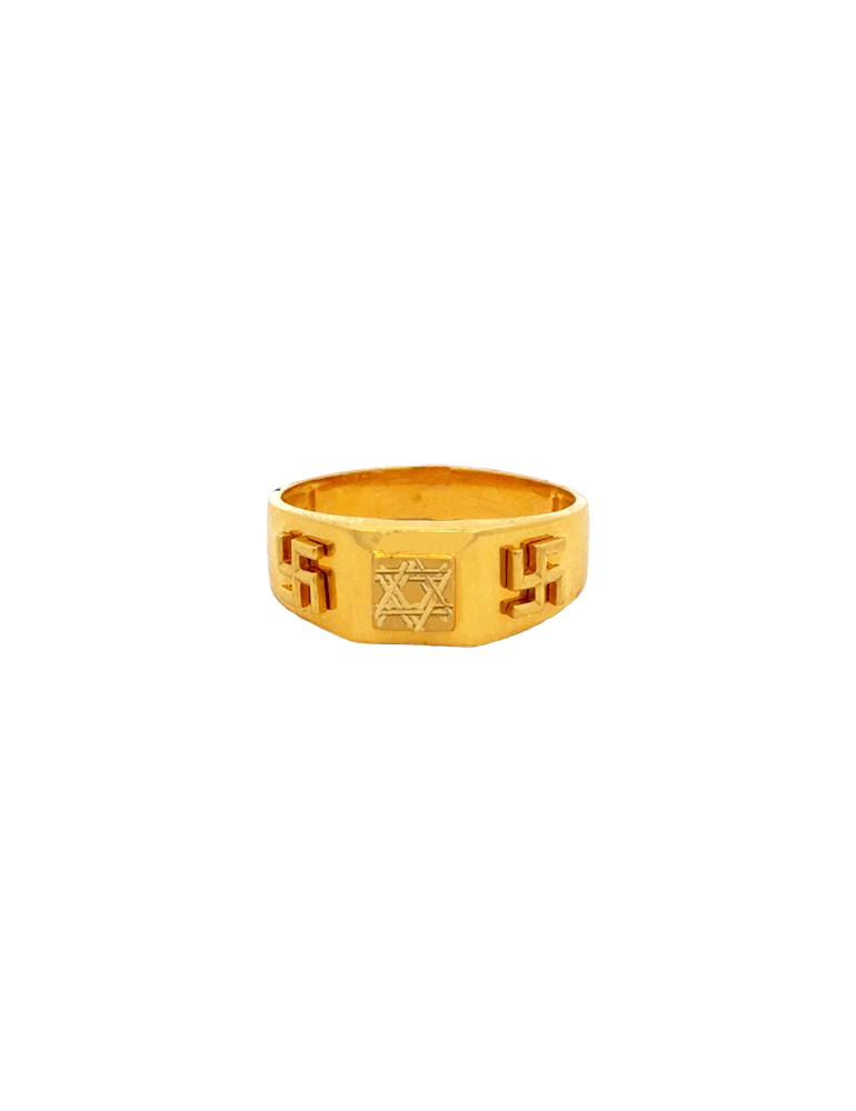 Traditional Swastik Gold Ring