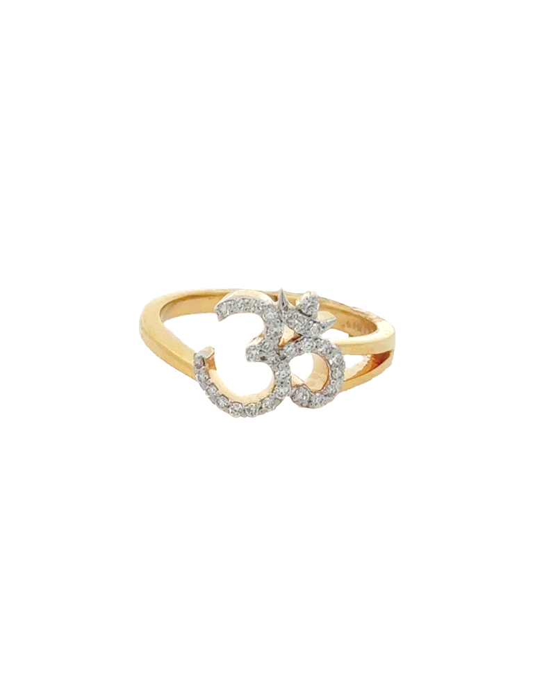 Diamond Yellow Gold Ring - 18 Kt