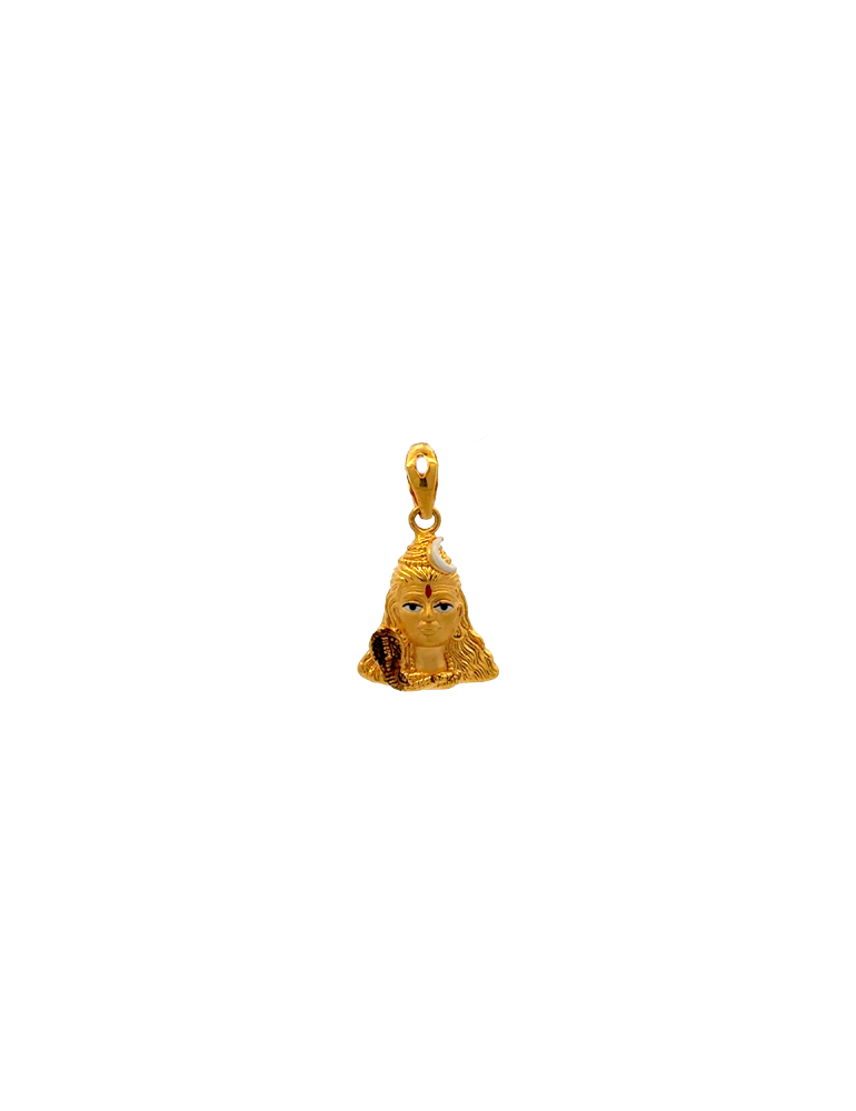 Gold Shiva Pendant - 22 Karat
