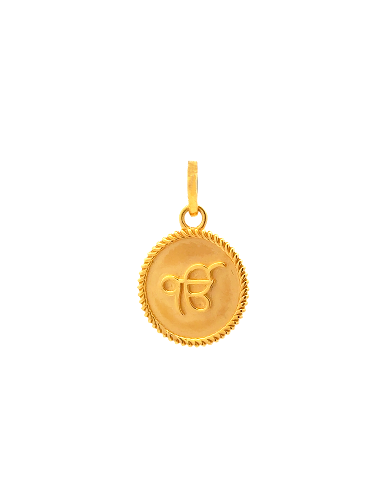 Gold EK Onkar Pendant 22 karat