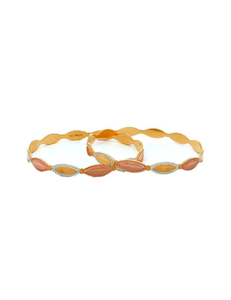 Gold Bangles 22kt  - Set of 6