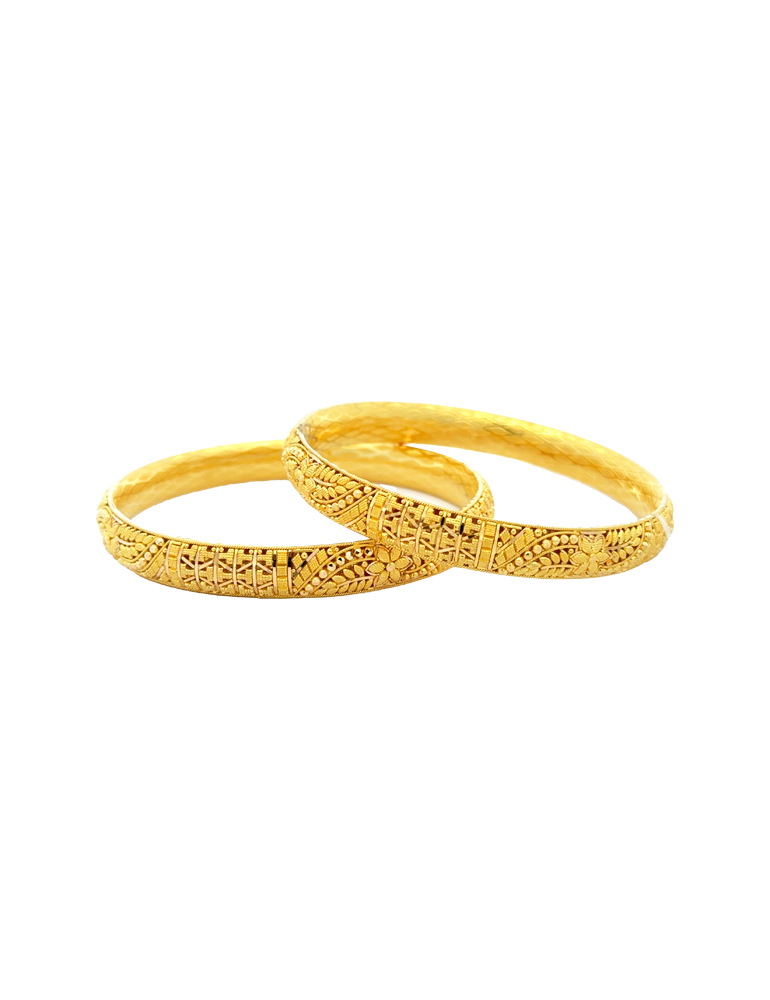 Gold Bangles 22kt  - Set of 2