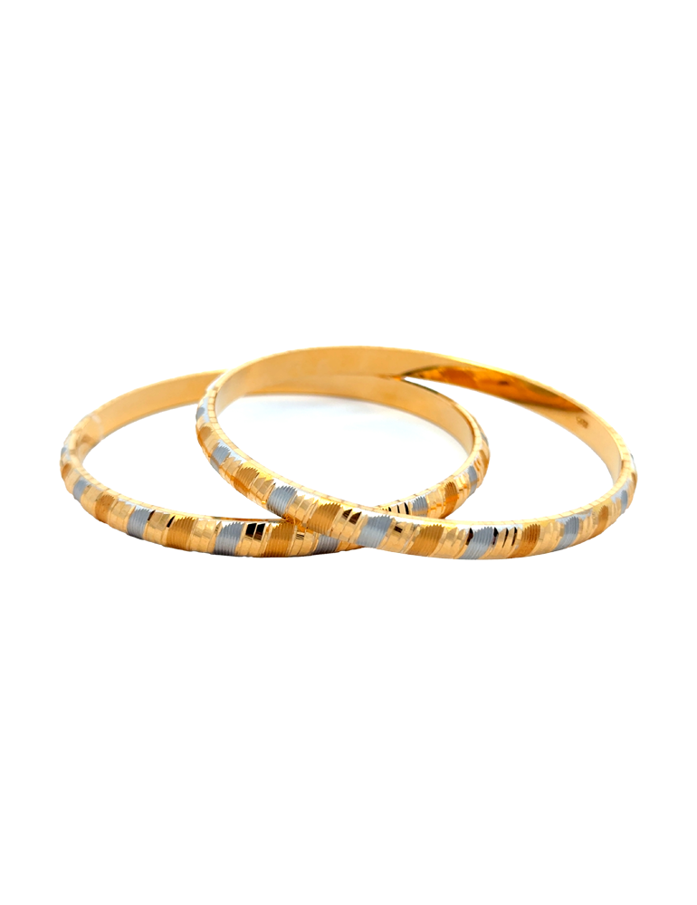 Gold Bangles 22kt - Set of 6