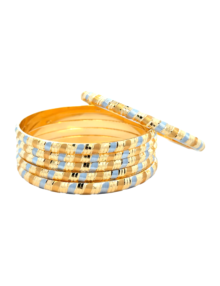 Gold Bangles 22kt - Set of 6