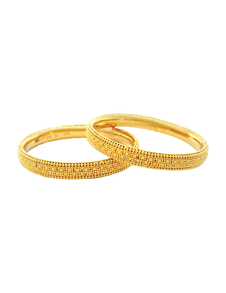 Gold Bangles 22kt  - Set of 2