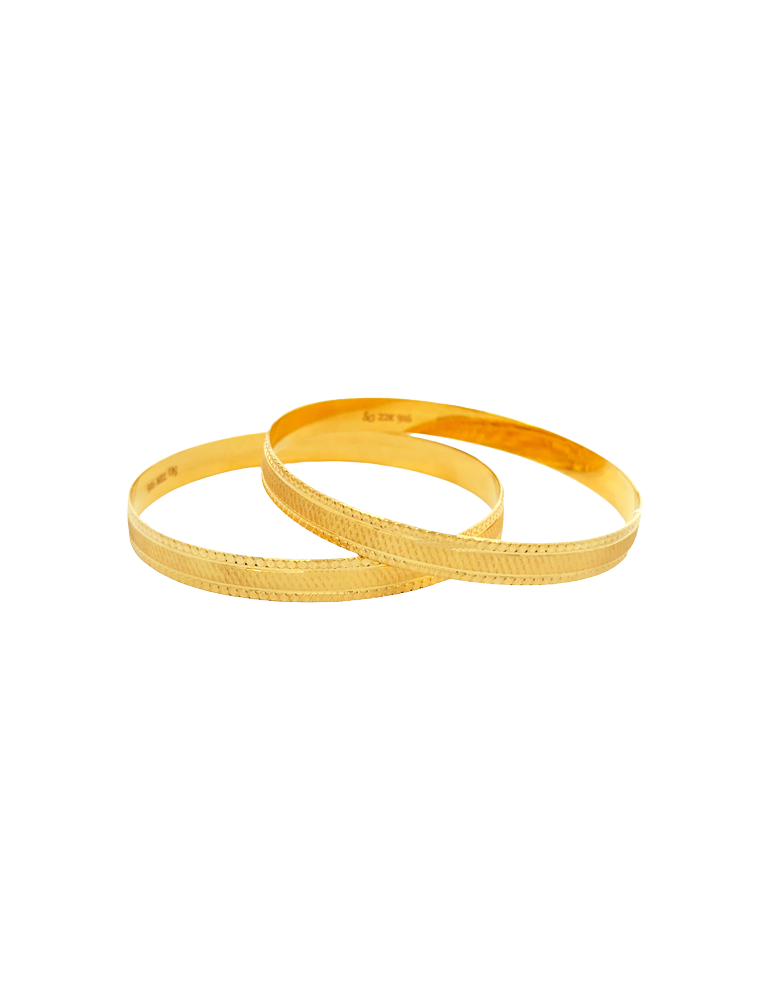 Gold Bangles 22kt  - Set of 2