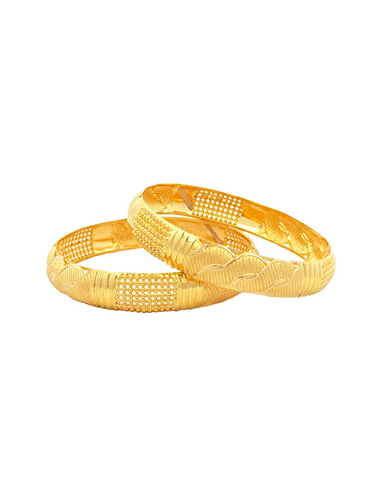 Naturewave Gold Bangles 22kt  - Set of 2