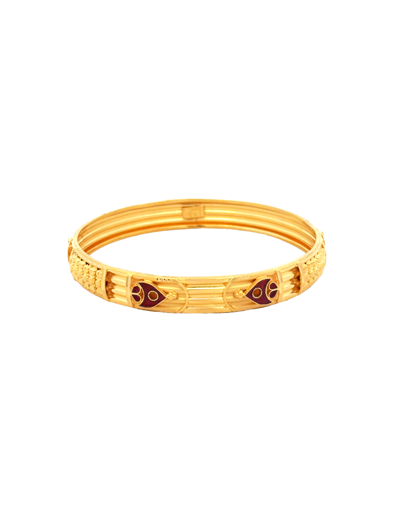 Rubara Meena Gold Bangles 22kt  - Set of 2