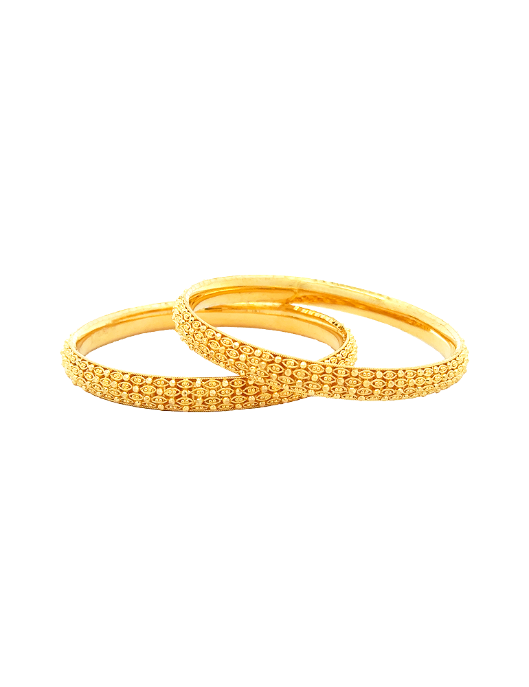 Naksh Weave Gold Kadas 22kt  - Set of 6