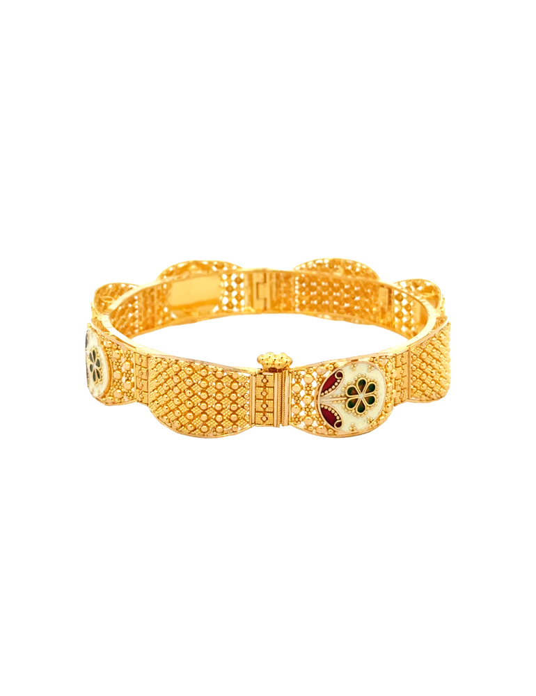 Rajphool Gold Kadas 22kt  - Set of 2