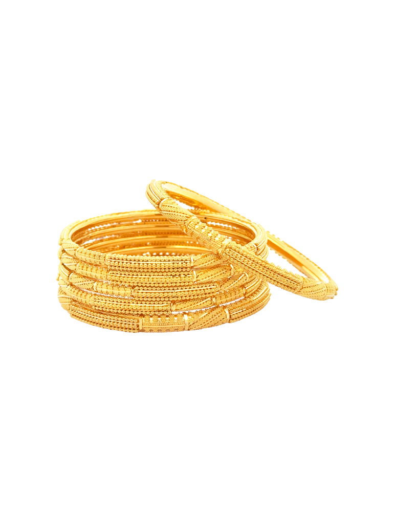 Suvarnrekha Gold Bangles 22kt  - Set of 6