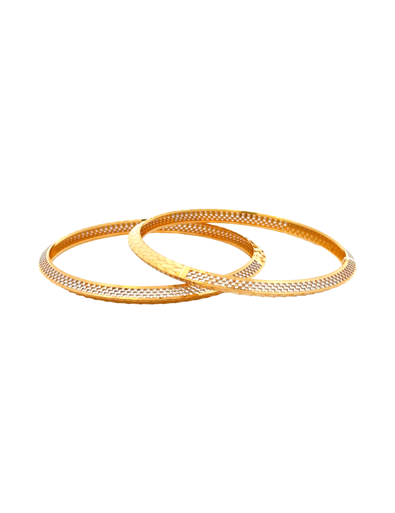 Shimmeredge Gold Bangles 22kt  - Set of 2