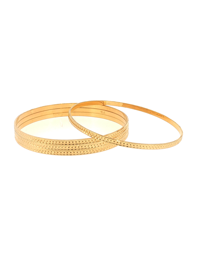 Soneri Edge Gold Bangles 22kt  - Set of 8