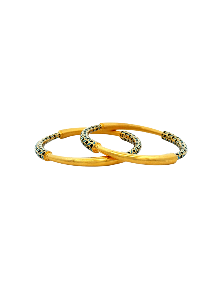 22 Kt Gold Bangles - Set of 2