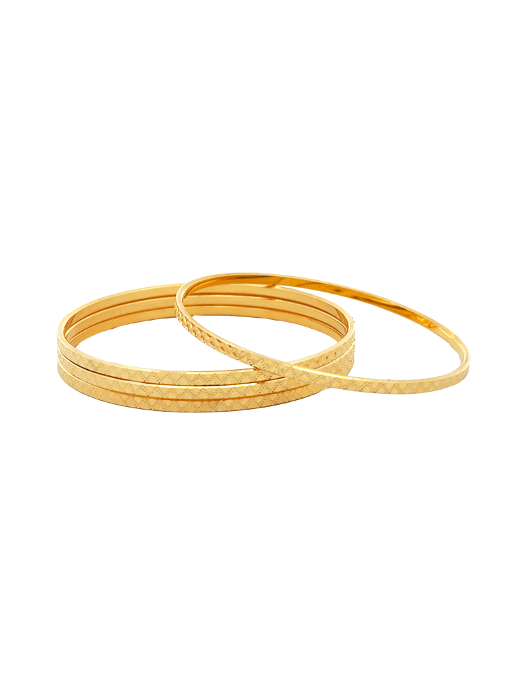 Golden Whisper Bangles 22kt  - Set of 8