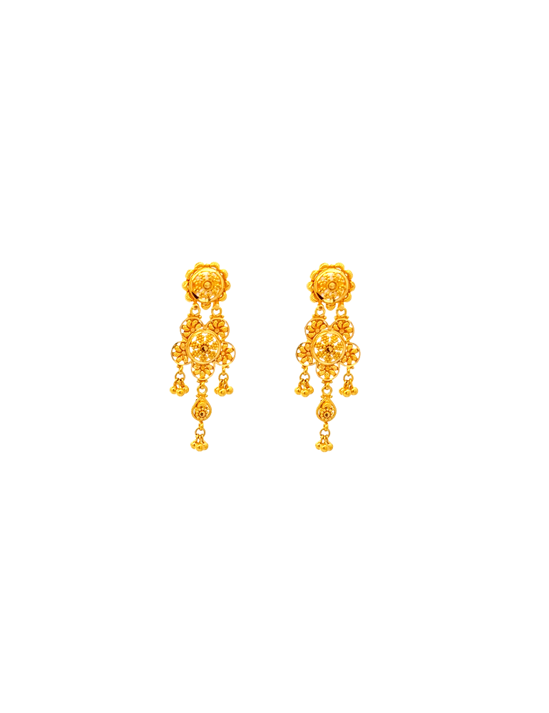 22 Kt Yellow Gold Set With Earrings
